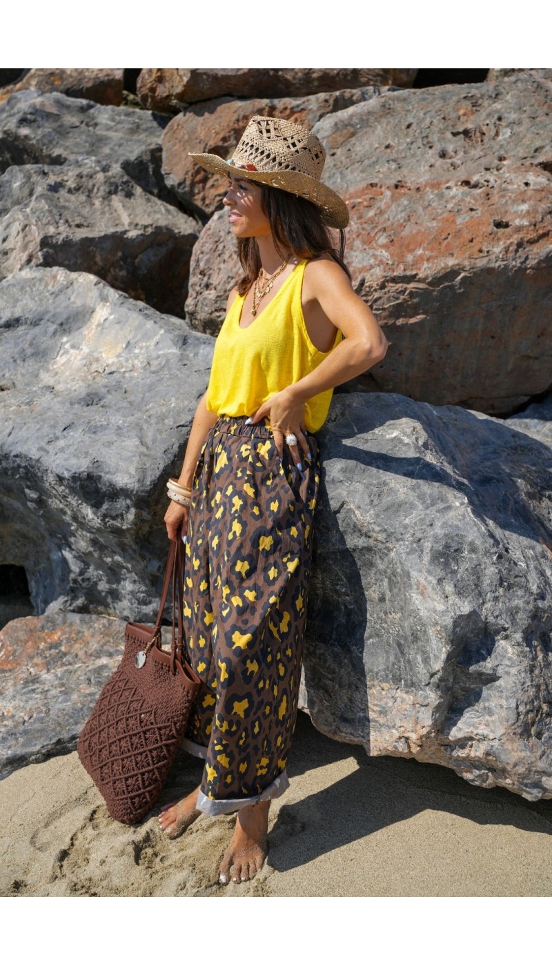 CALÇAS DE MULHER LEOPAR JA/MAR E26