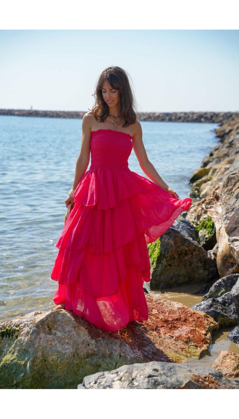 VESTIDOS DE MULHER VERMELHO Babado E26