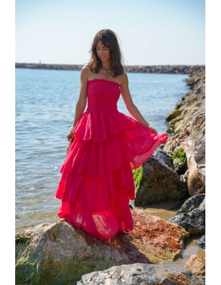 VESTIDOS DE MULHER VERMELHO Babado E26