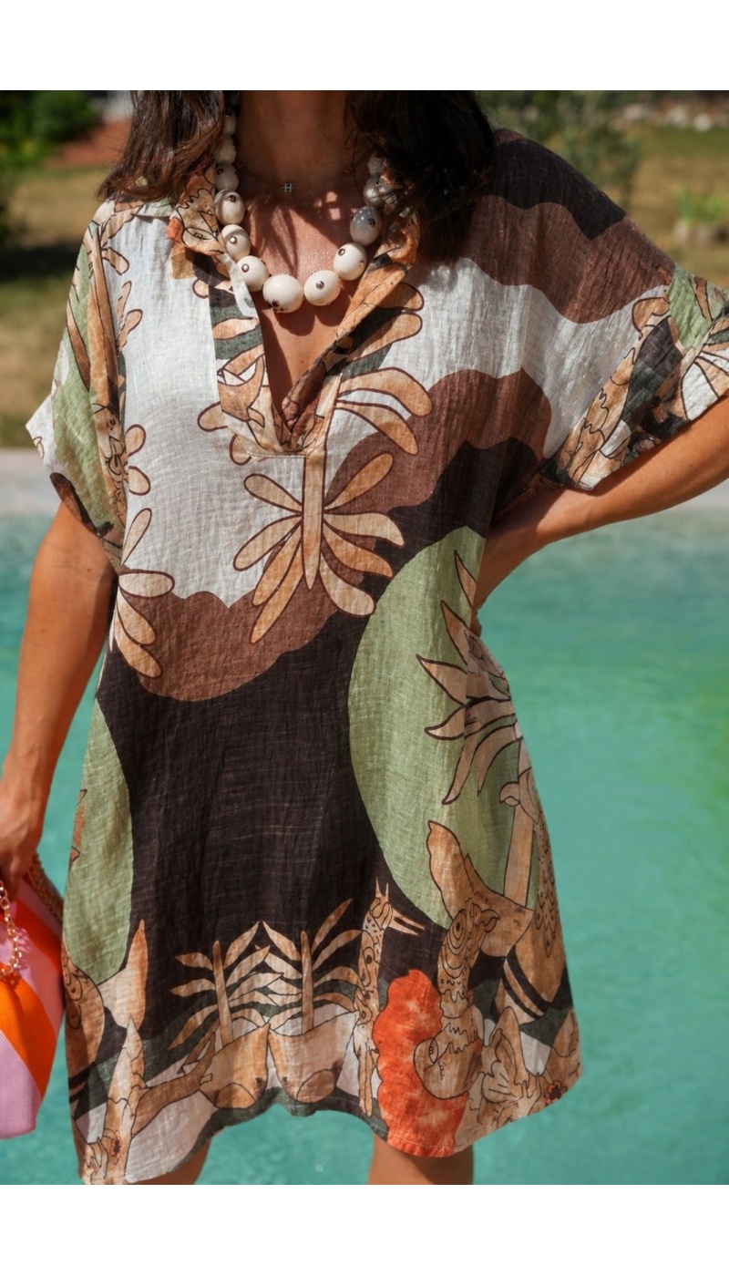 VESTIDOS MUJER SAFARI CHOCO E26