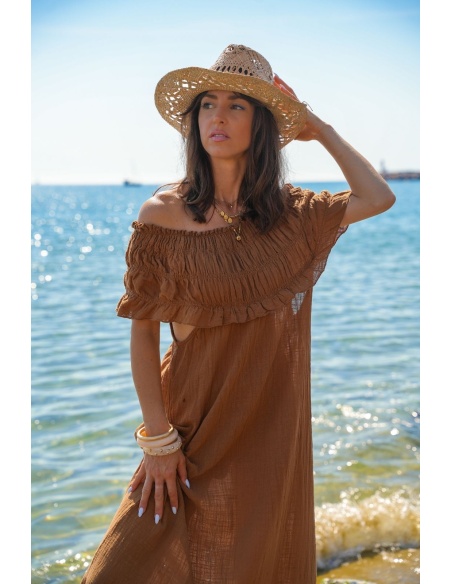 VESTIDOS MUJER CAMEL E26