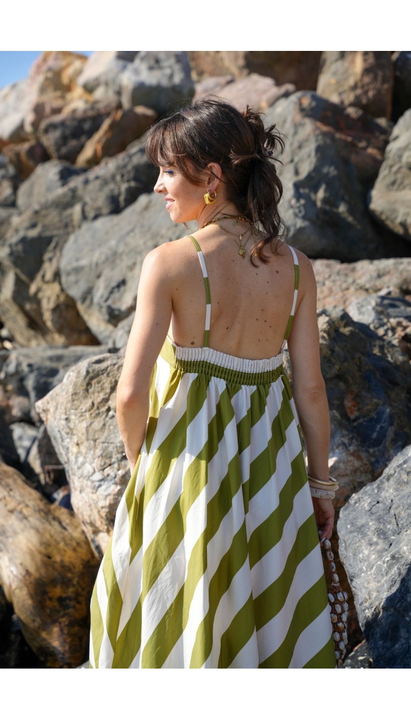VESTIDOS MUJER BLANCO CAQUI E26