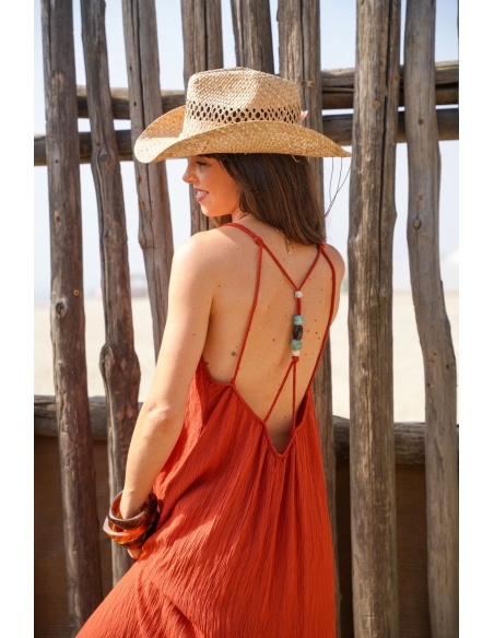 Vestido de pedrería óxido GARANCE