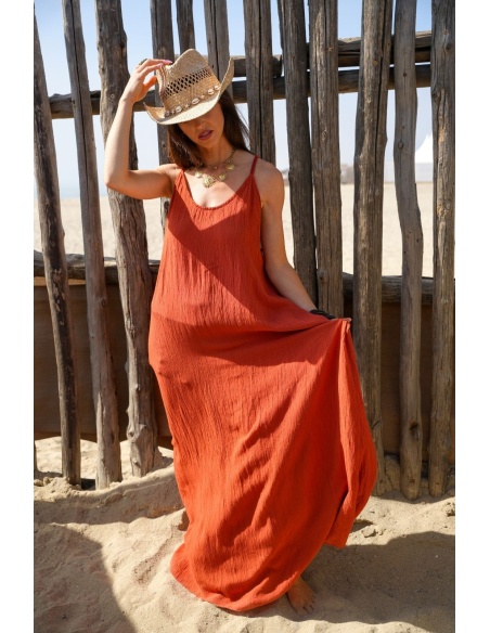 Vestido de pedrería óxido GARANCE
