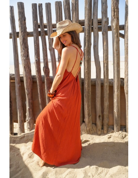 Robe Rouille Perles GARANCE