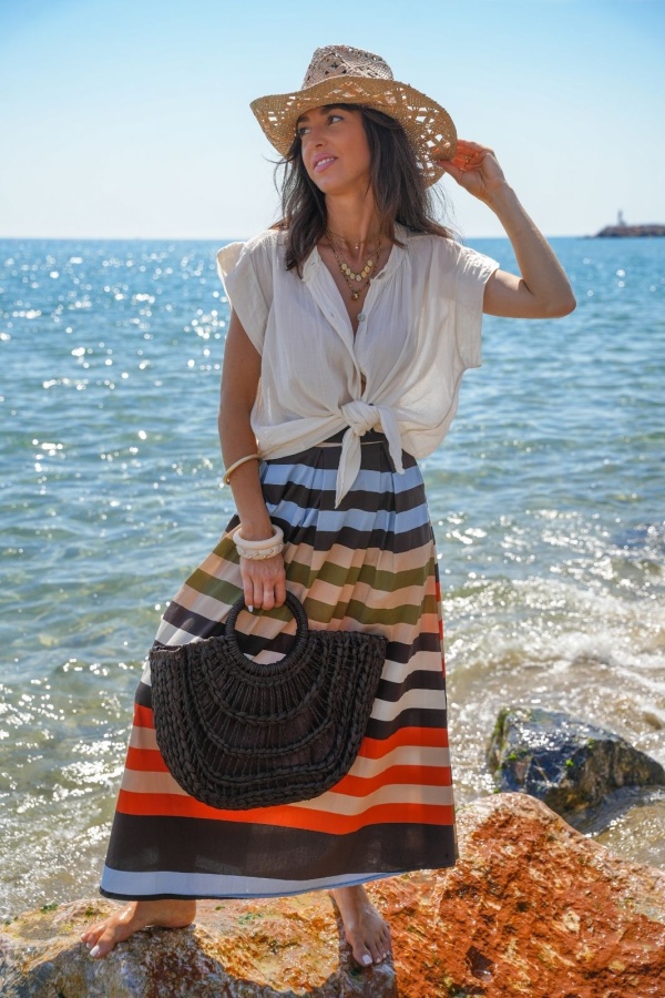 ABITI DONNA ARANCIO CIELO E26
