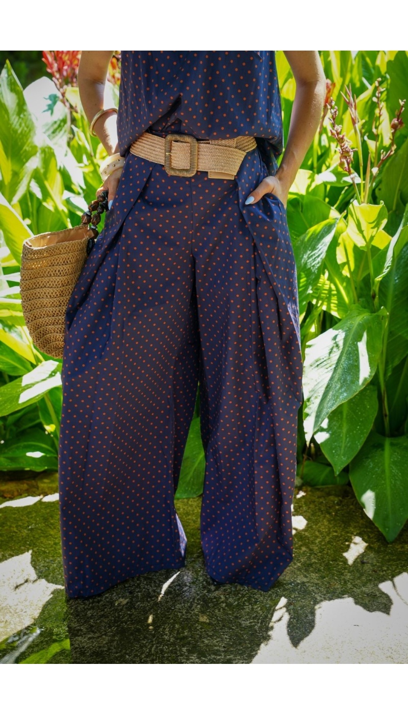 Pantalon Pois Marine TAMARA