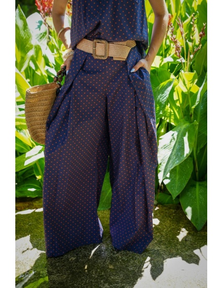 PANTALONE DONNA BLU MARINO DOT E26