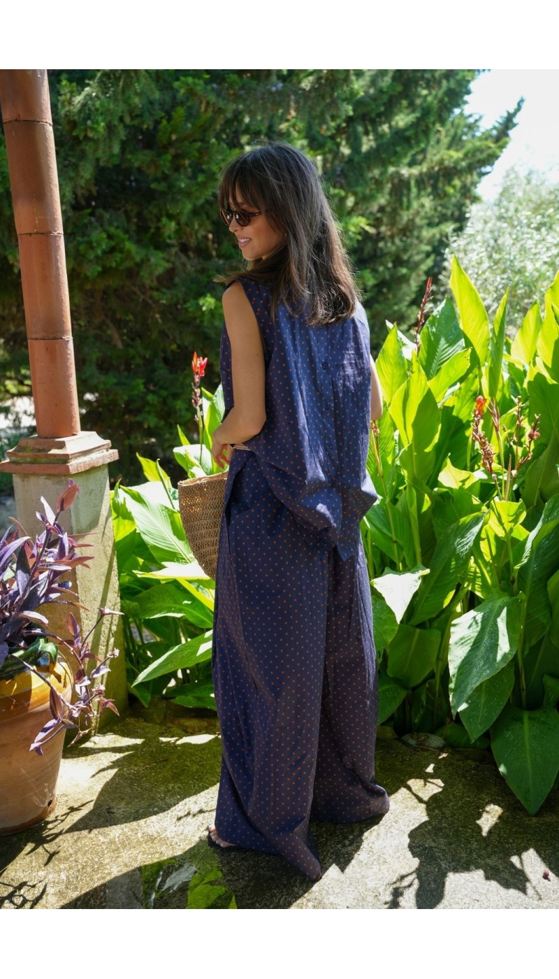 PANTALÓN MUJER MARINO PUNTO E26