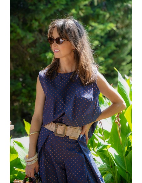 TOP DONNA BLU MARINO DOT E26