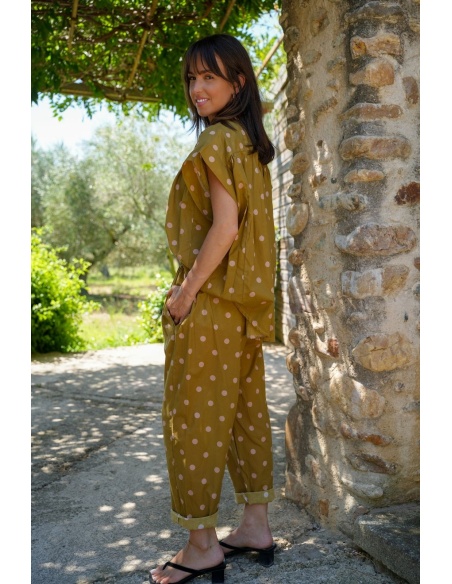 PANTALÓN MUJER OLIVA PUNTO E26