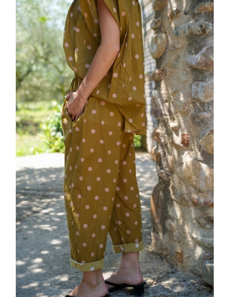 PANTALONE DONNA OLIVA DOT E26