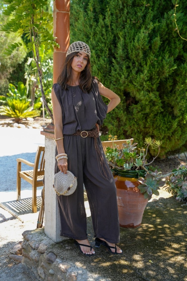 PANTALONE MARRONE DA DONNA E26
