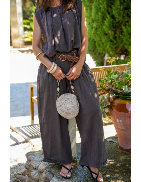 PANTALÓN MUJER MARRÓN E26
