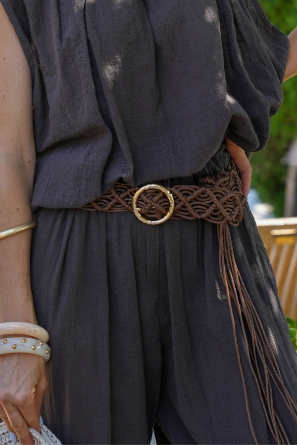Ceinture Macramé Marron SITGES