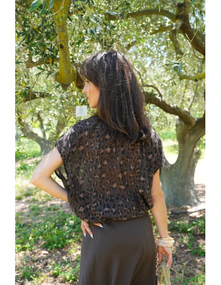 LEOPAR CHOCO BLOUSE E26
