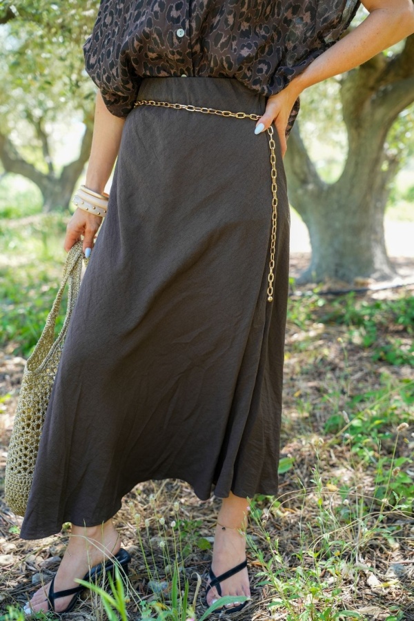 Jupe Fluide Marron MIJAS 2