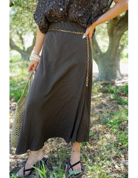 Jupe Fluide Marron MIJAS