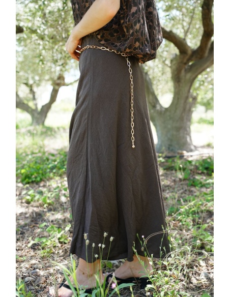 Jupe Fluide Marron MIJAS