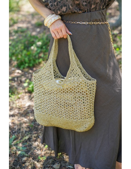 Sac Crochet Doré CADAQUES