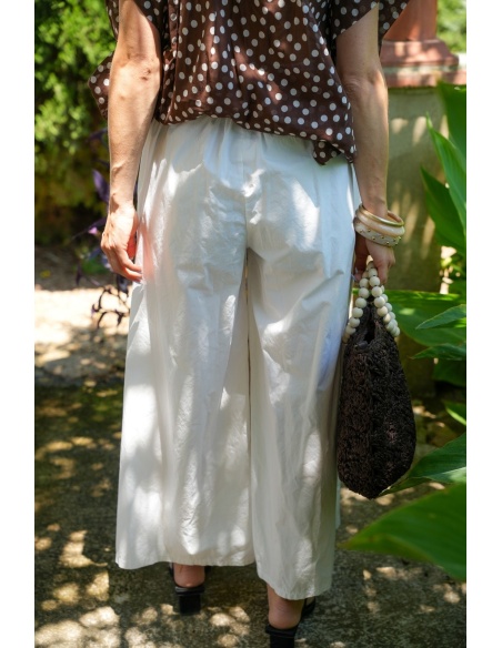 Pantalon Ceinture Écru PACO