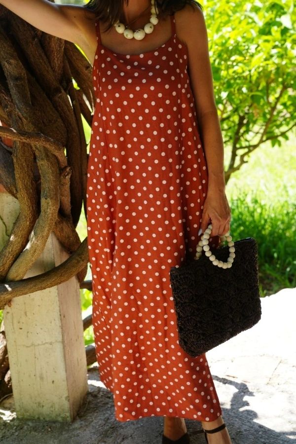 Robe Pois Brique PIPPA