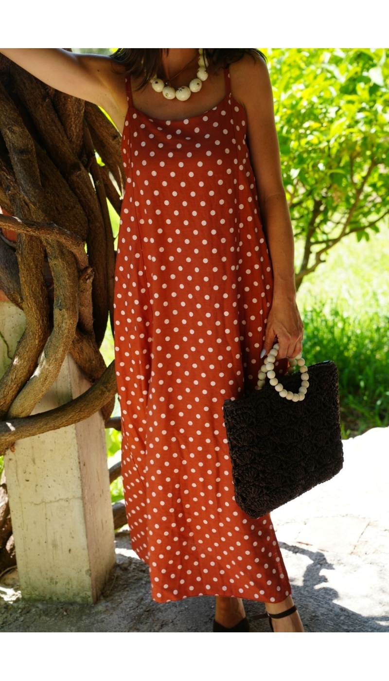 Robe Pois Brique PIPPA