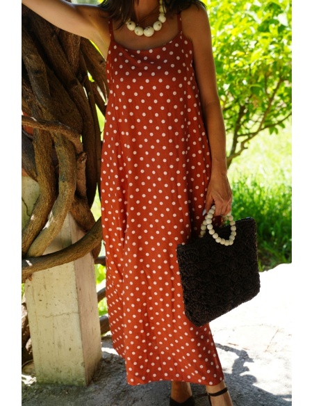 Robe Pois Brique PIPPA