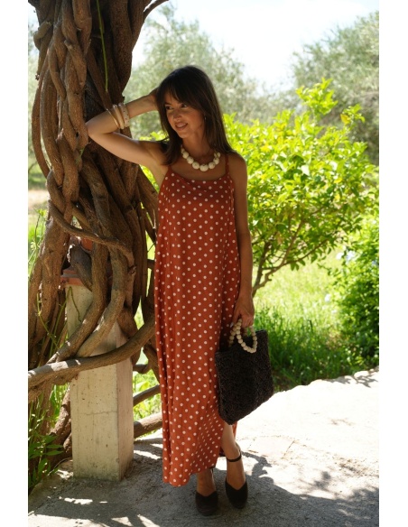 Robe Pois Brique PIPPA