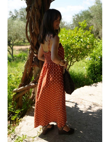 Robe Pois Brique PIPPA