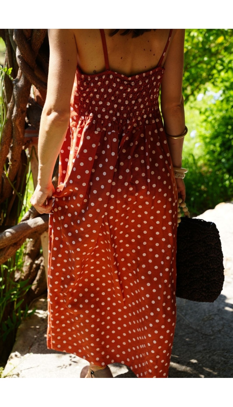 Robe Pois Brique PIPPA
