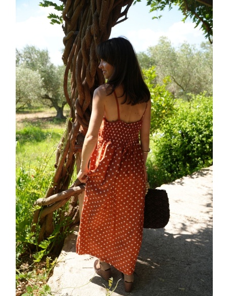 Robe Pois Brique PIPPA