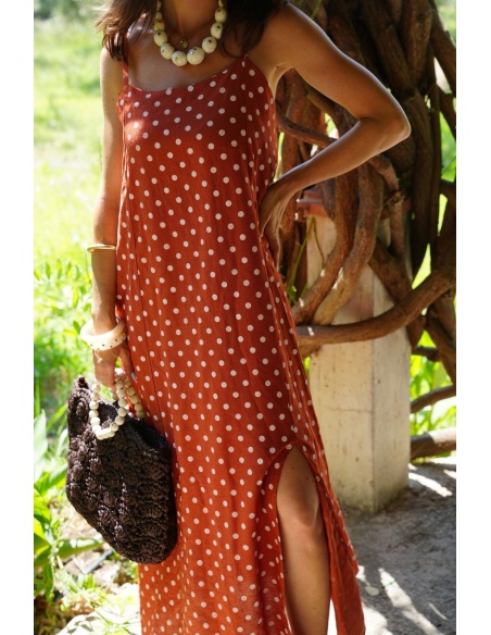 Robe Pois Brique PIPPA