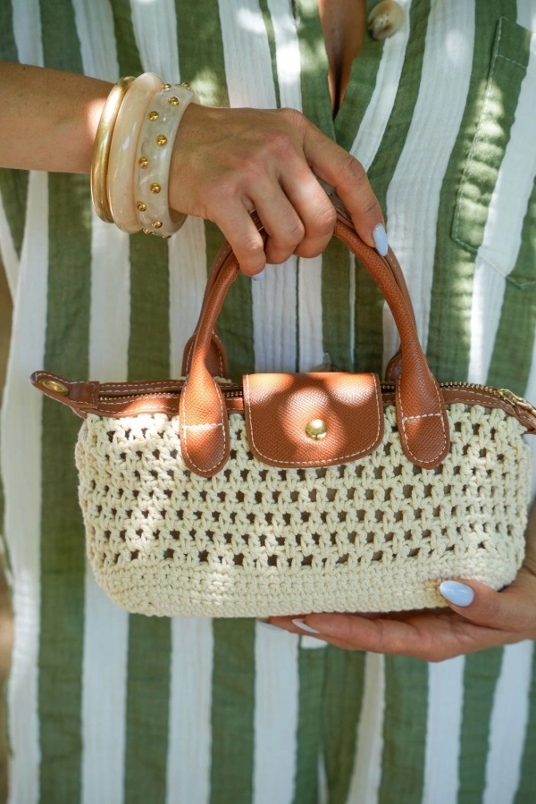 Petit Sac Macramé Écru GRANADA