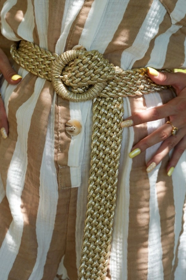 Ceinture Tressé Doré GLAM