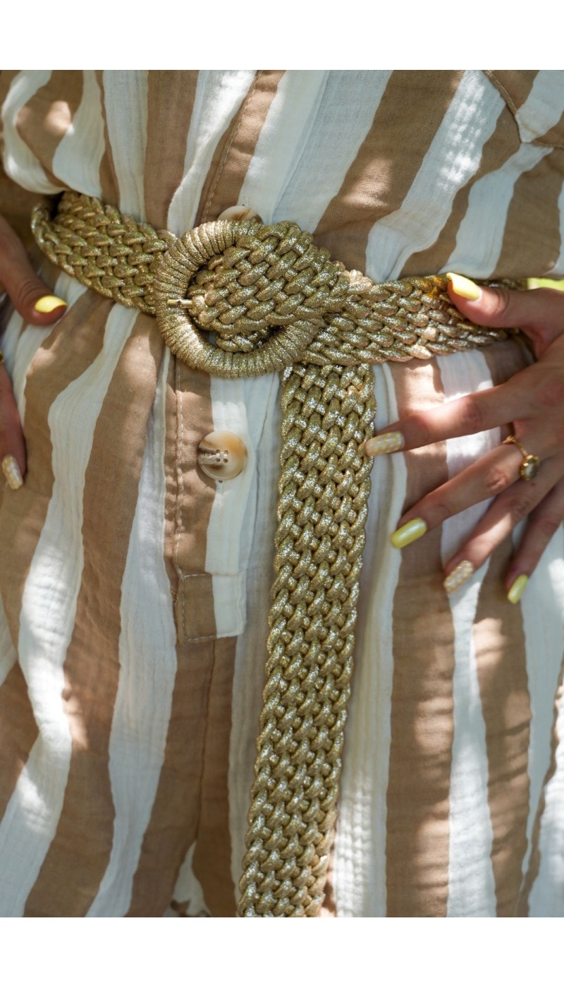 Ceinture Tressé Doré GLAM