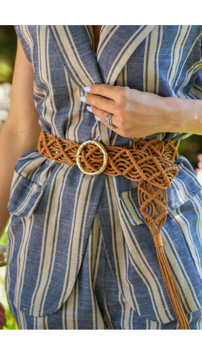 Ceinture Macramé Camel SITGES