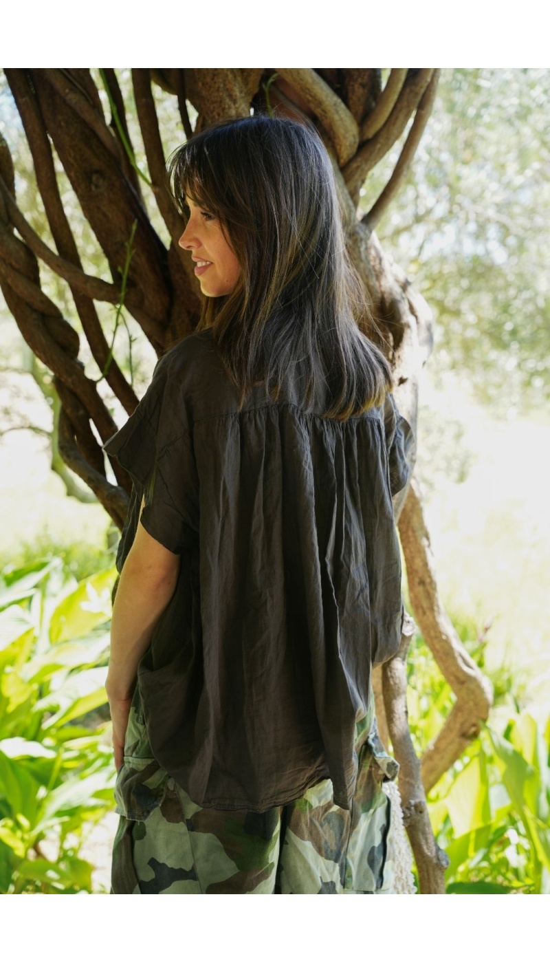 Blouse Ample Marron NINA