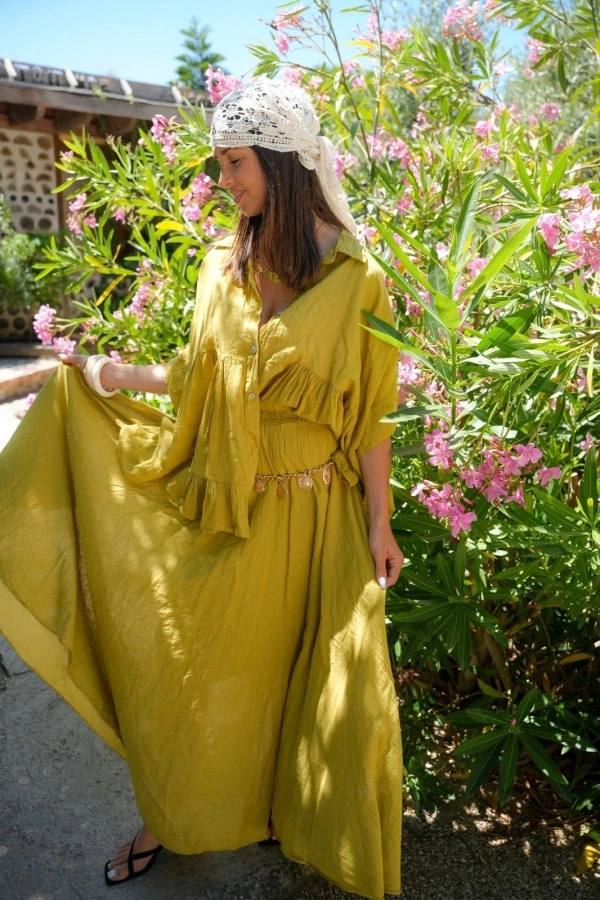 Jupe Longue Olive VENTURA