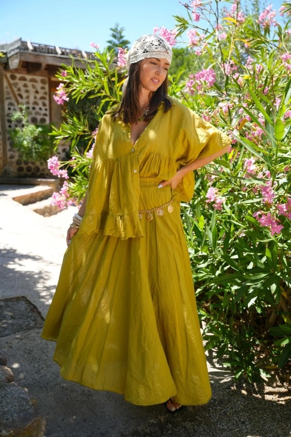 Jupe Longue Olive VENTURA 2
