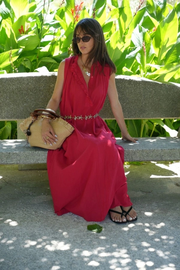 Robe Longue Rouge Johanna TIPICAS
