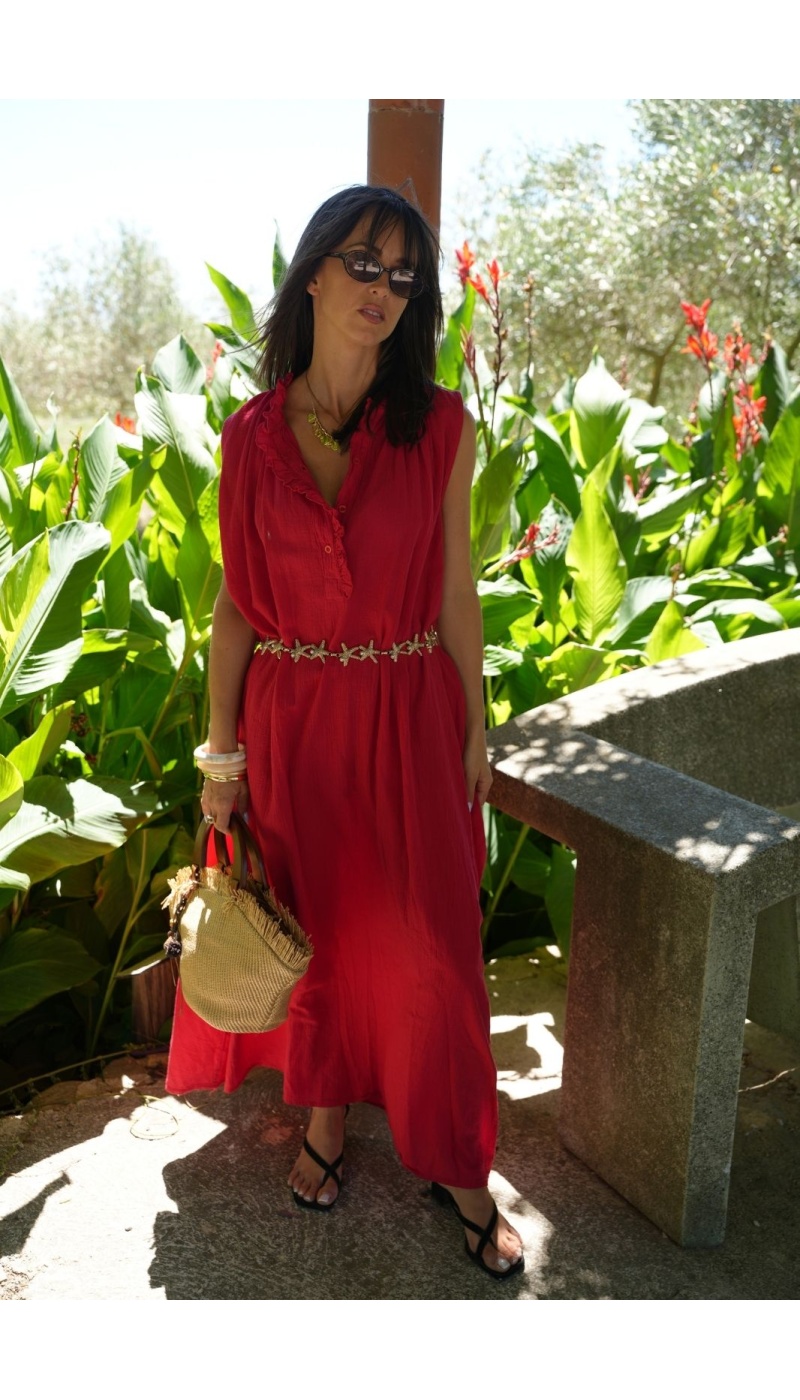 Robe Longue Rouge Johanna TIPICAS