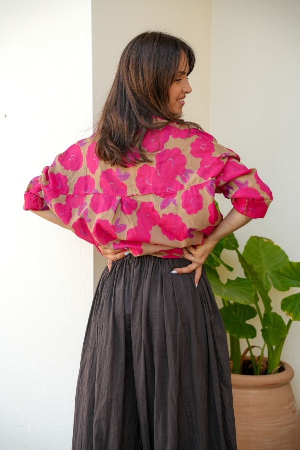 ROBES FEMME FUSHIA BEIGE E26 2