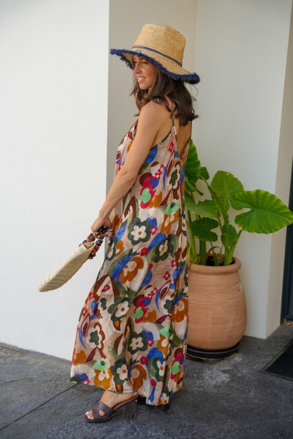 Robe Fleurs Verts BRAGA - Élégance Naturelle pour Votre Accueil 2
