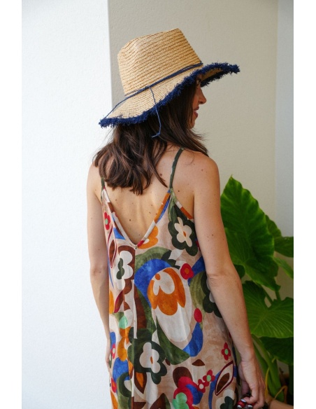Robe Fleurs Verts BRAGA - Élégance Naturelle pour Votre Accueil