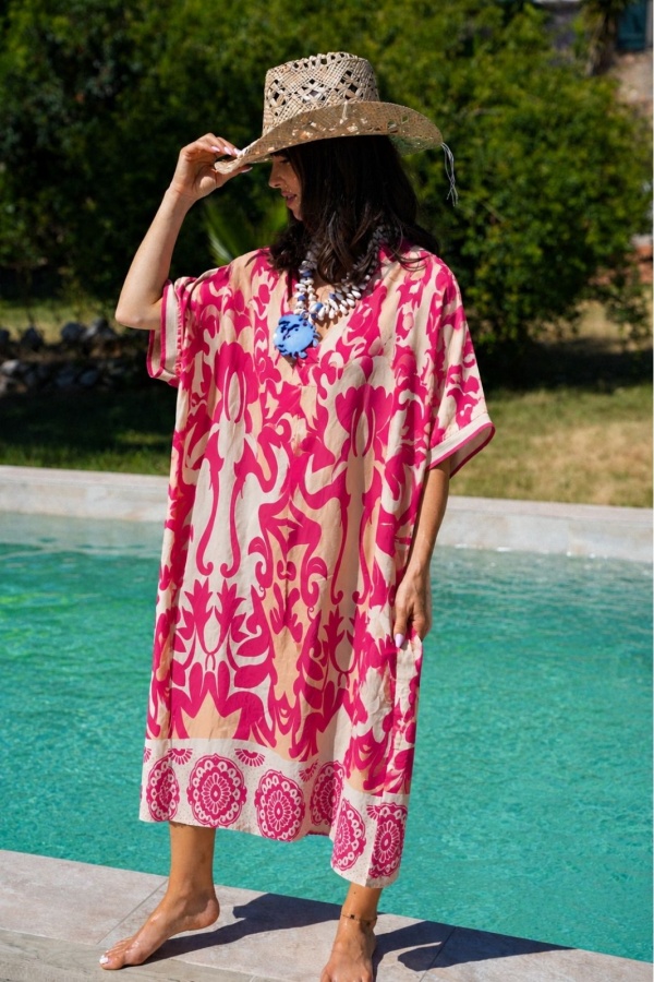 Robe Longue Fushia VAIANA
