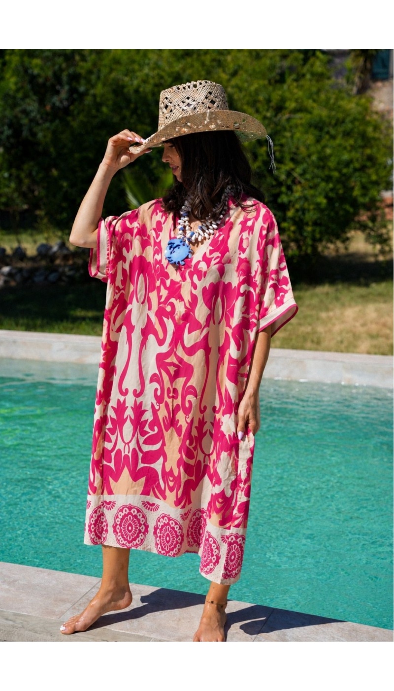 Robe Longue Fushia VAIANA