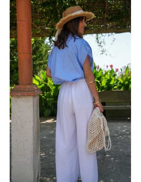 Pantalon Fluide Blanc EVRA - Élégance et Confort Chic