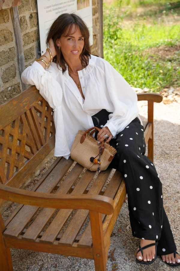 Pantalon Pois Noir VMJOAN - Vêtements d'intérieur chics et élégants