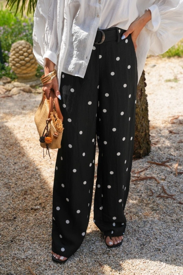 Pantalon Pois Noir VMJOAN - Vêtements d'intérieur chics et élégants 2